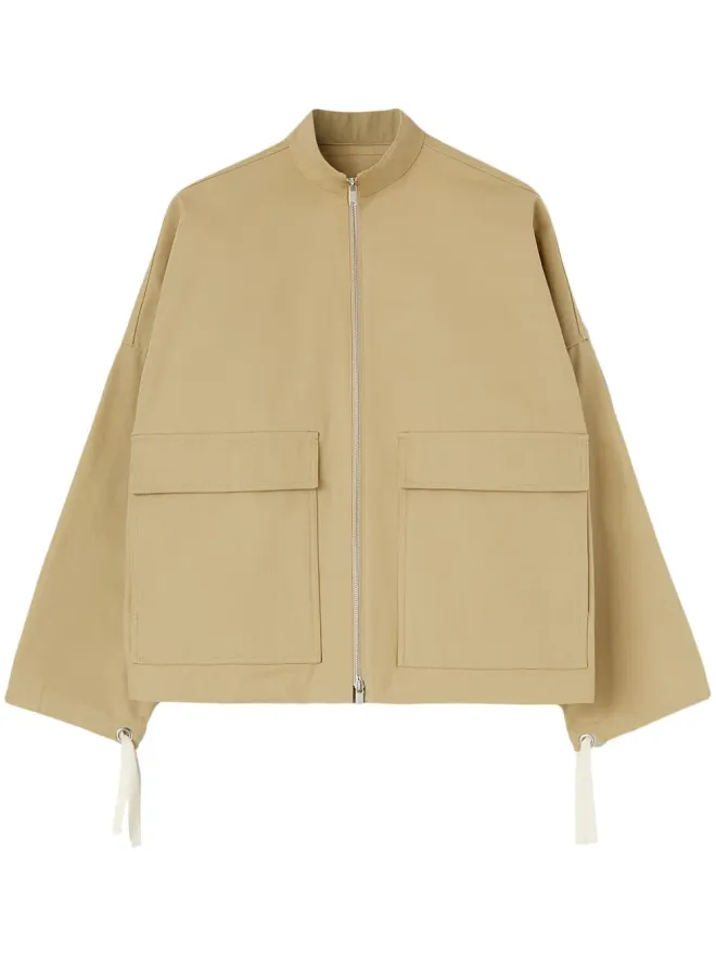 Jil Sander Jil Sander ロゴアップリケ付き コットンジャケット - ブラウンの商品画像