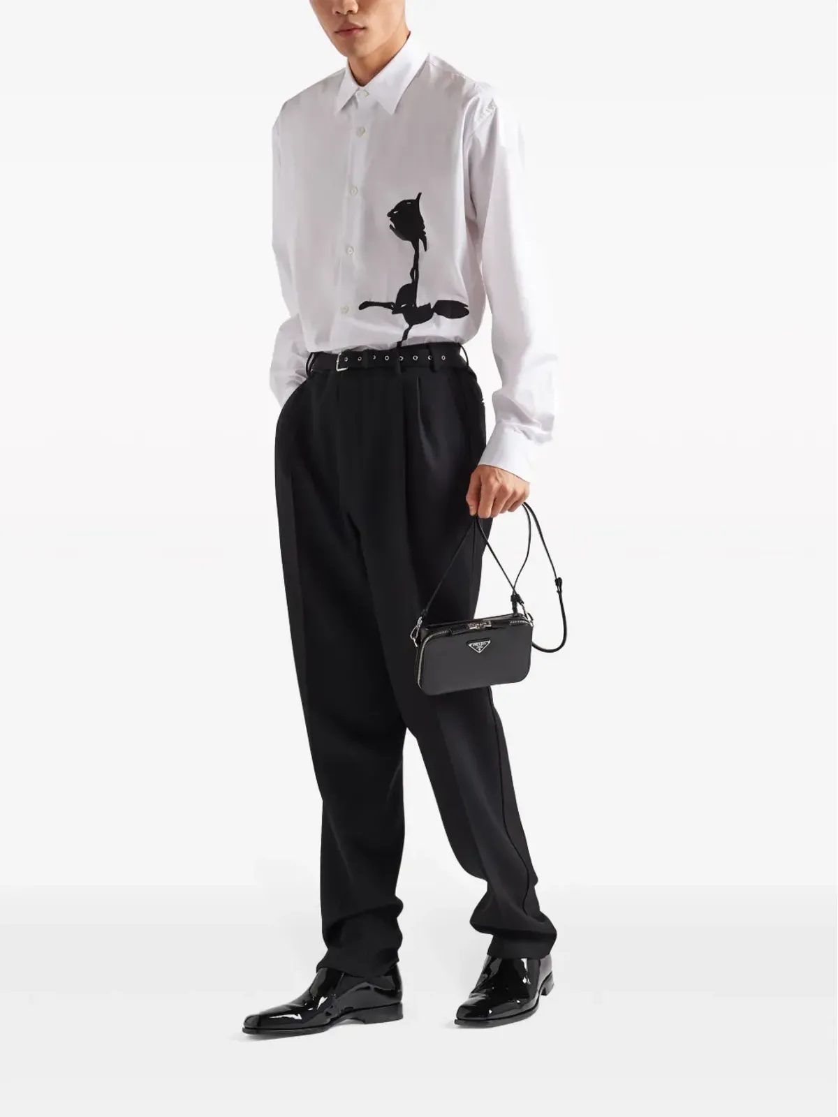 Prada ミニ Brique ブラッシュド クロスボディバッグ - 画像2