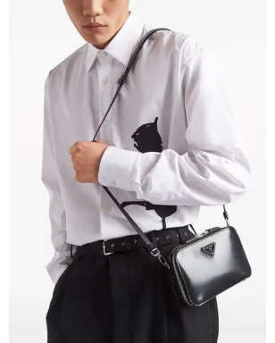 Prada ミニ Brique ブラッシュド クロスボディバッグ - サムネイル3