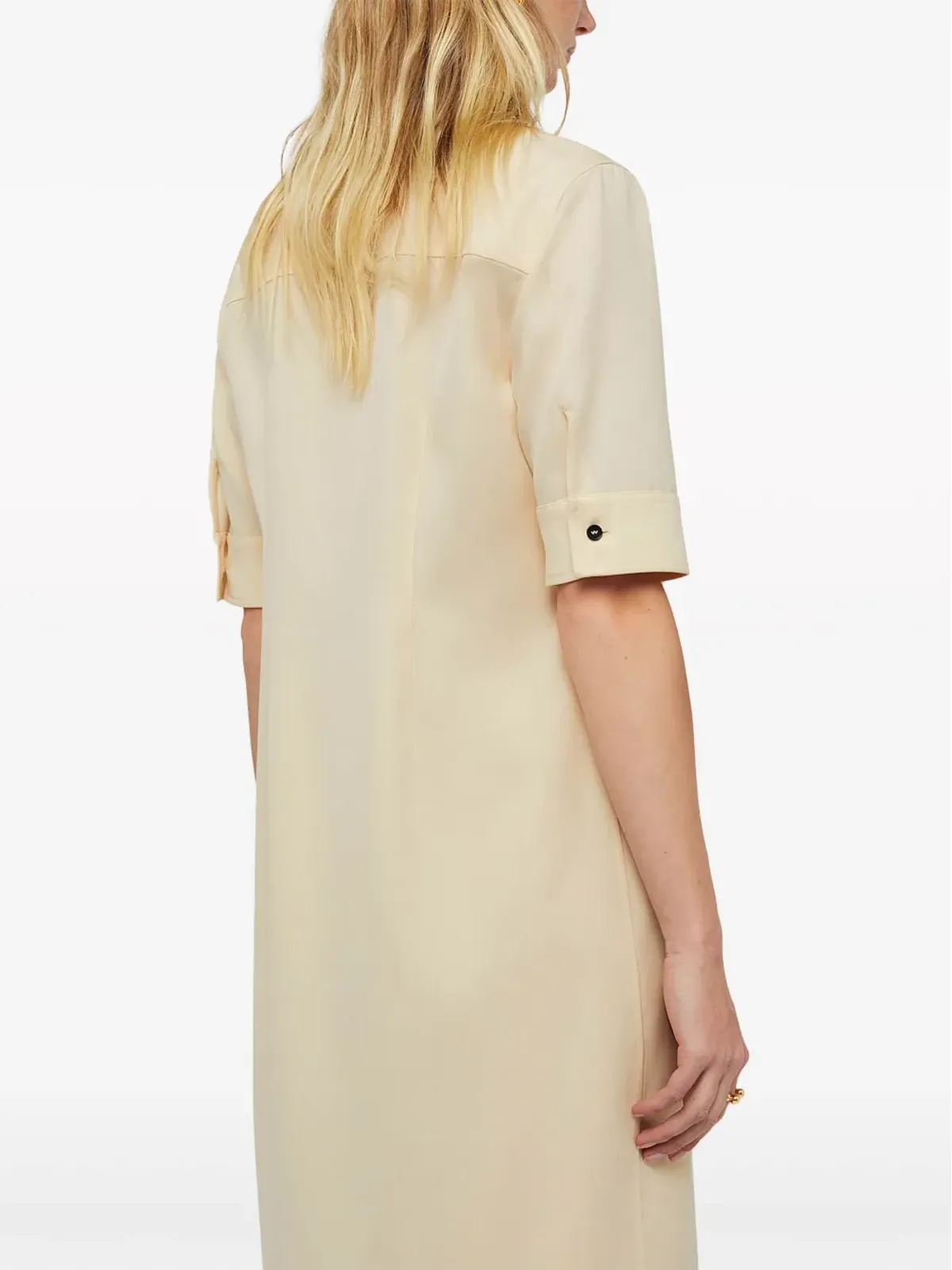 Jil Sander ウールギャバジン ロングシャツ - 画像3