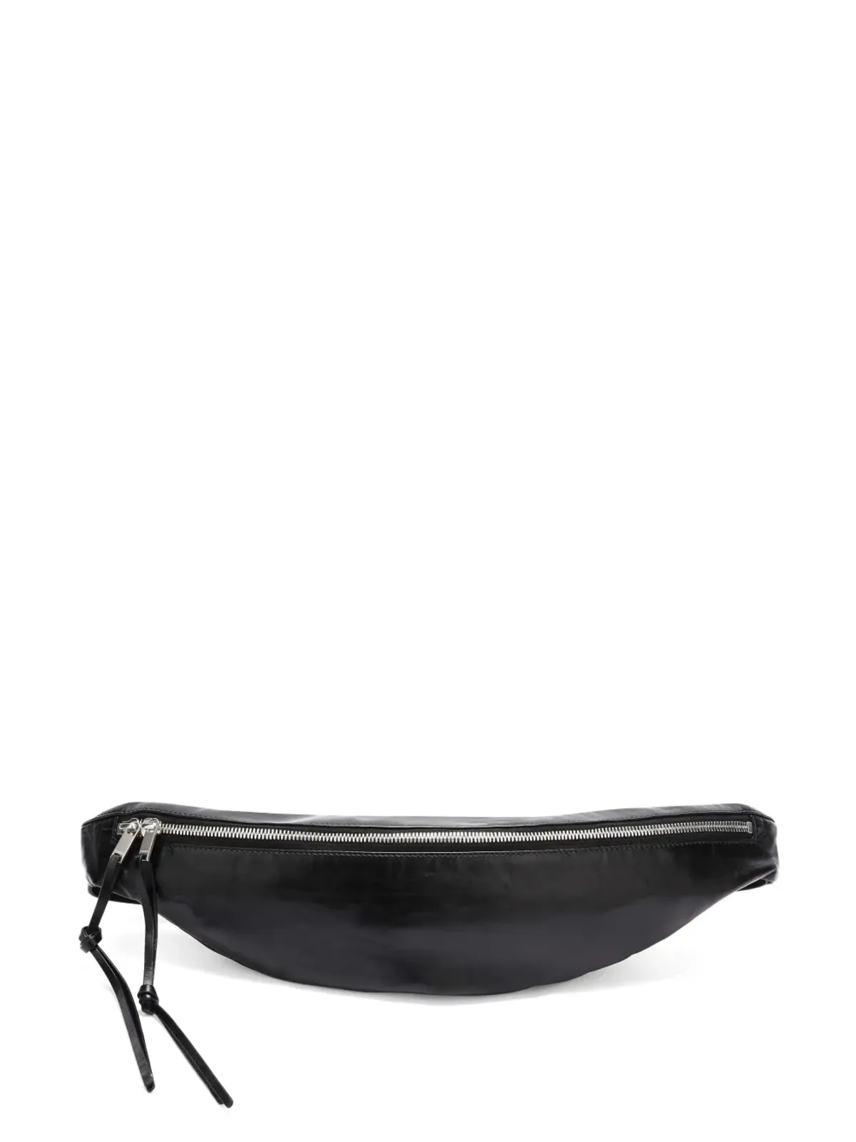 Jil Sander スムースグレインレザー ベルトバッグ ブラック - 画像1