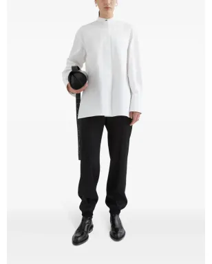 Jil Sander プレスド・クリース トラウザー ブラック - サムネイル2