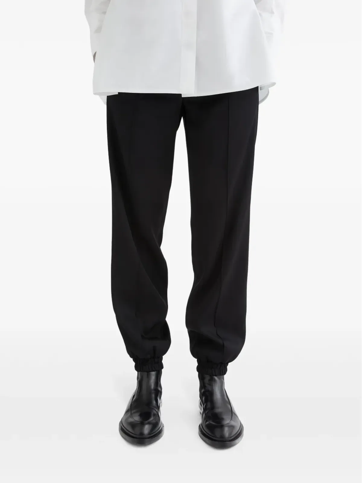 Jil Sander プレスド・クリース トラウザー ブラック - 画像3