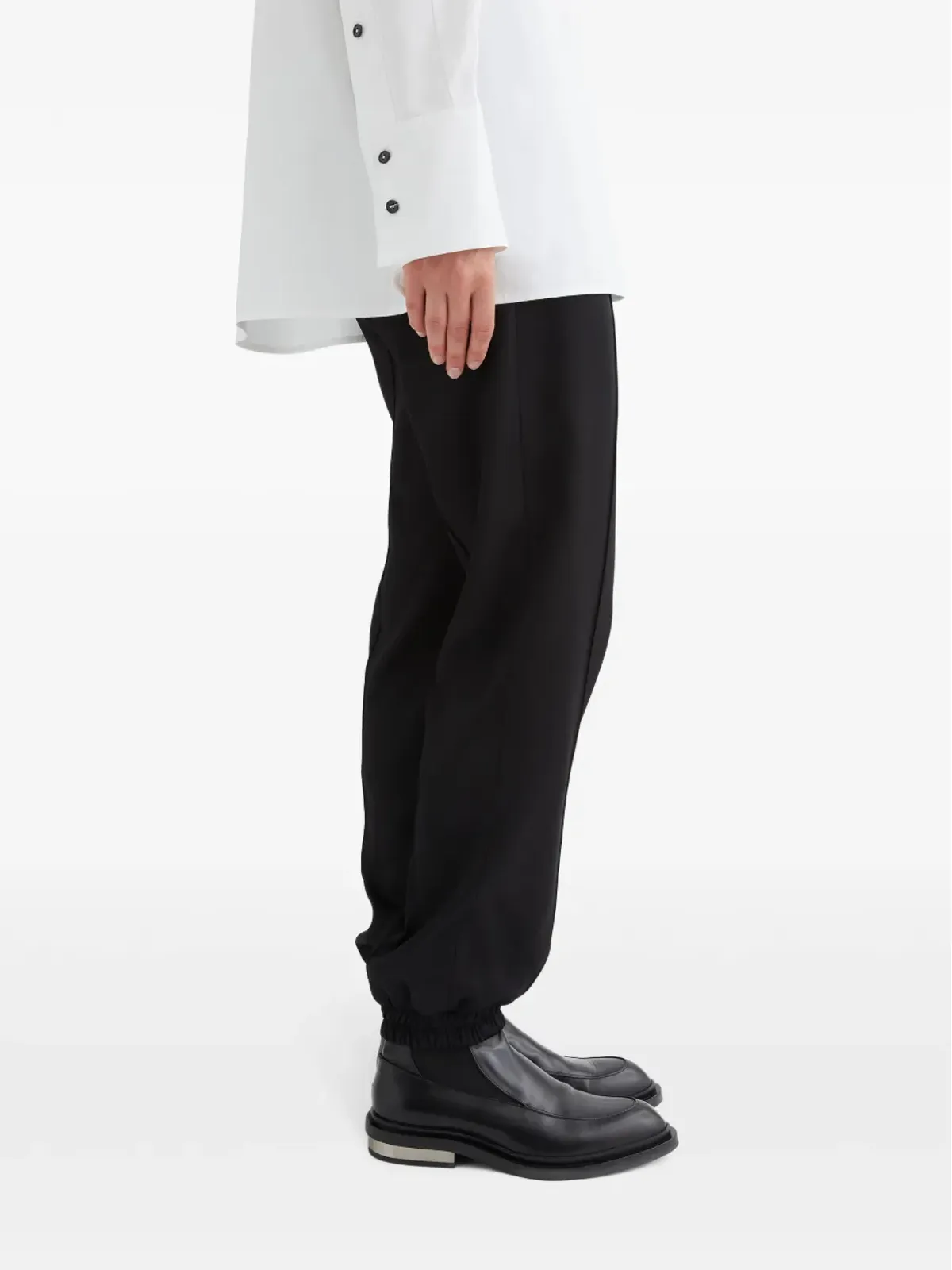 Jil Sander プレスド・クリース トラウザー ブラック - 画像4