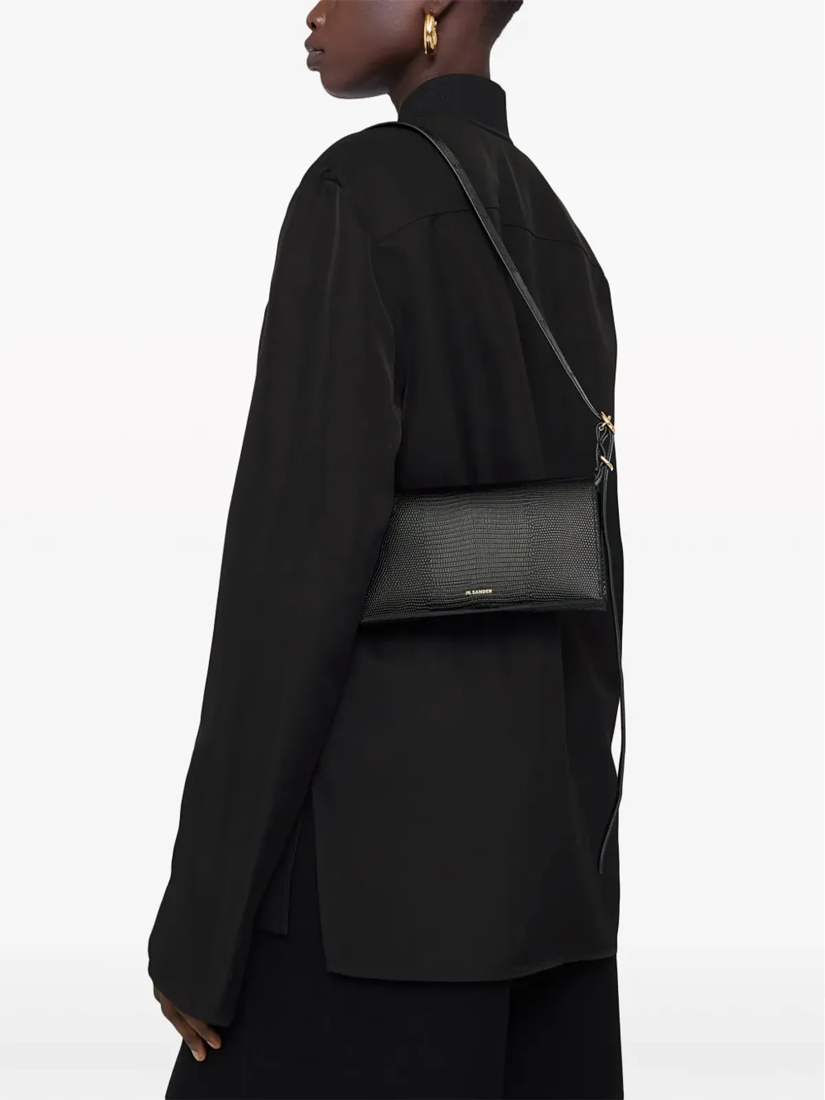 Jil Sander All-Day レザー クロスボディバッグ - ブラック - 画像2