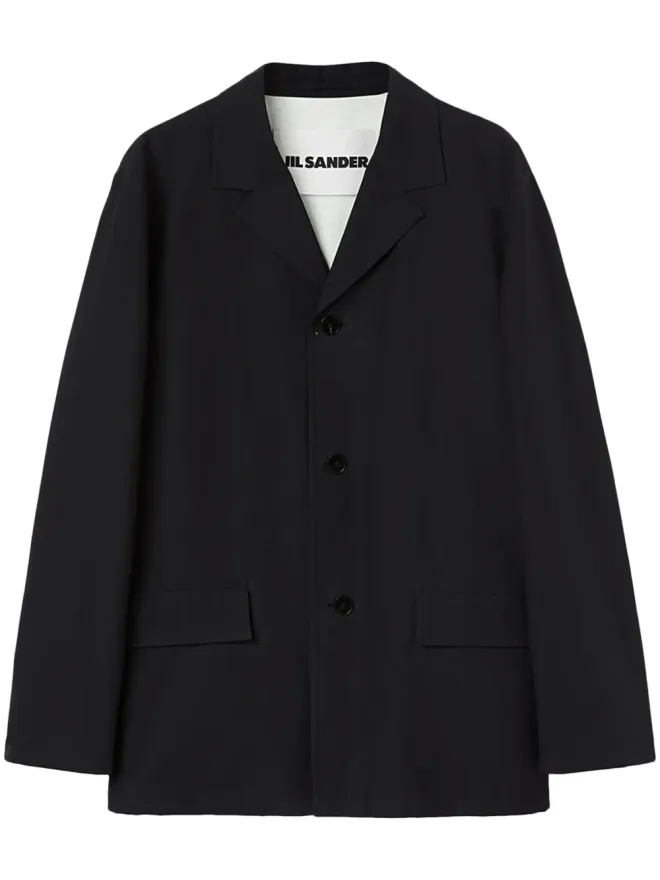 Jil Sander Jil Sander デコンストラクション コットン シャツジャケット - ブラックの商品画像