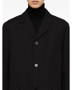 Jil Sander デコンストラクション コットン シャツジャケット - ブラック - サムネイル3