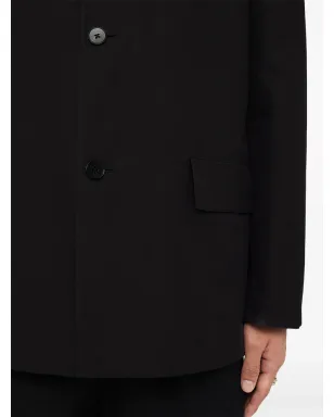 Jil Sander デコンストラクション コットン シャツジャケット - ブラック - サムネイル4