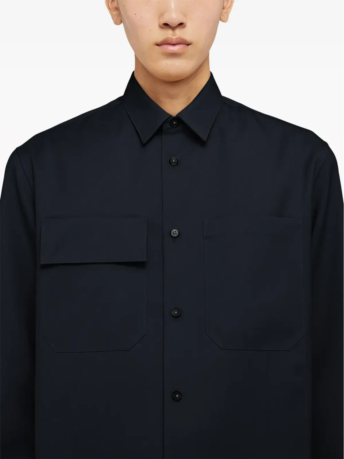 Jil Sander 長袖ウールシャツ - 画像4
