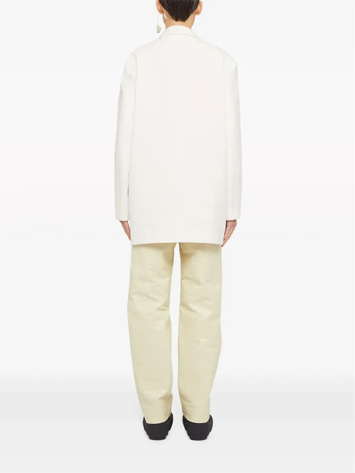 Jil Sander デコンストラクテッド シングルブレスト ブレザー - White - 画像3