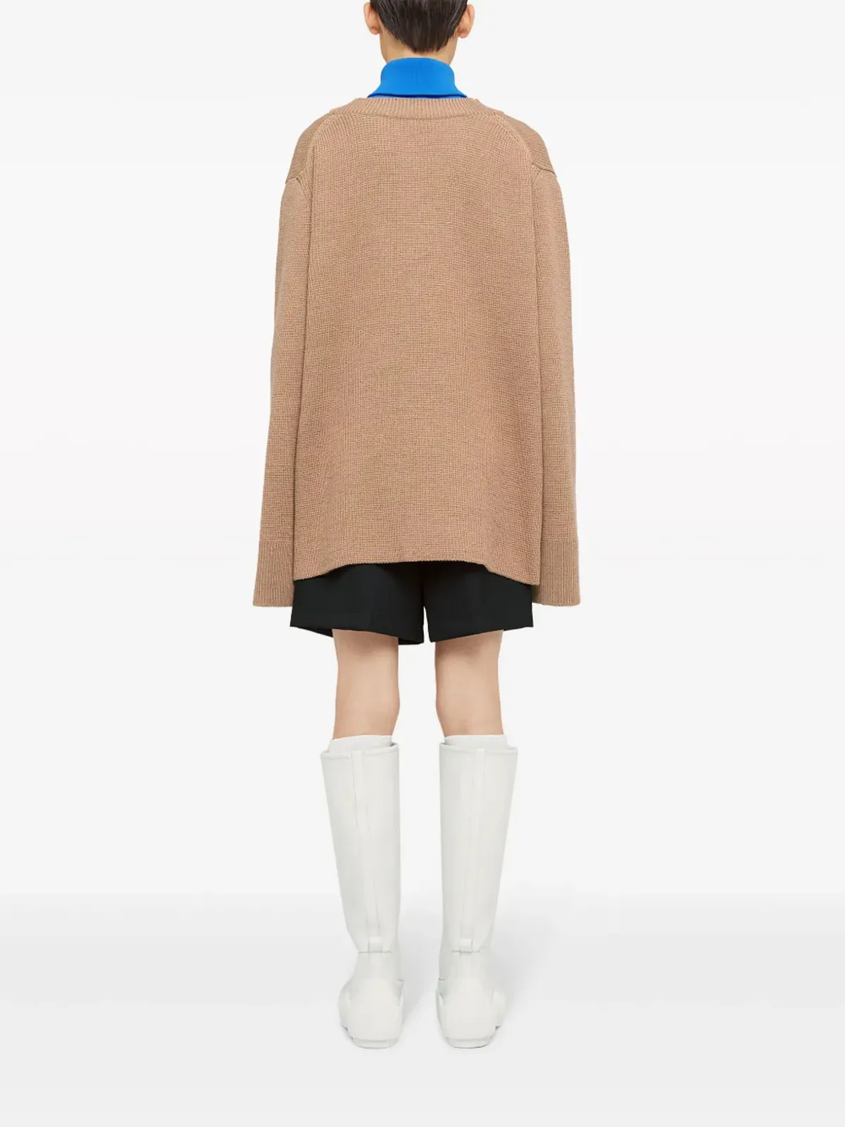 Jil Sander レイヤードデザイン ウール混紡ジャンパー - 画像3