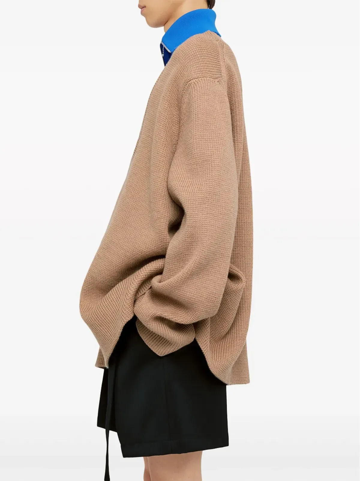 Jil Sander レイヤードデザイン ウール混紡ジャンパー - 画像4