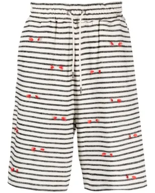 Henrik Vibskov フリンジ付きストライプショーツ - サムネイル1