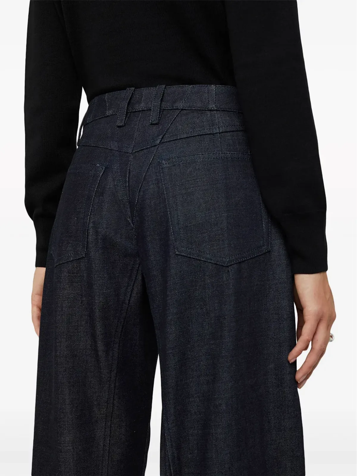 Jil Sander クロップド テーパード ジーンズ ブラック - 画像3