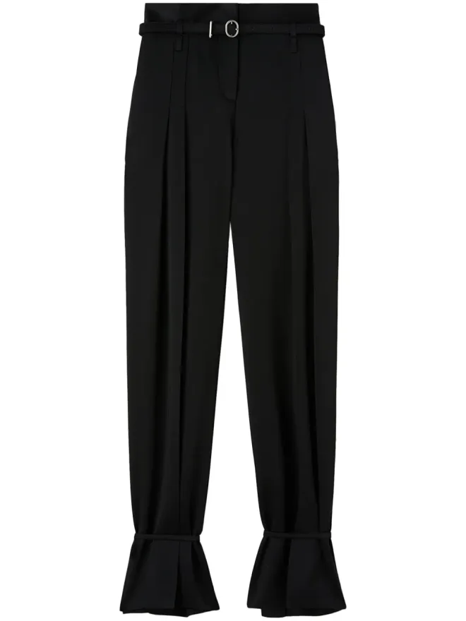 Jil Sander Jil Sander ベルト付きアンクルタイのテーラードパンツ - ブラックの商品画像