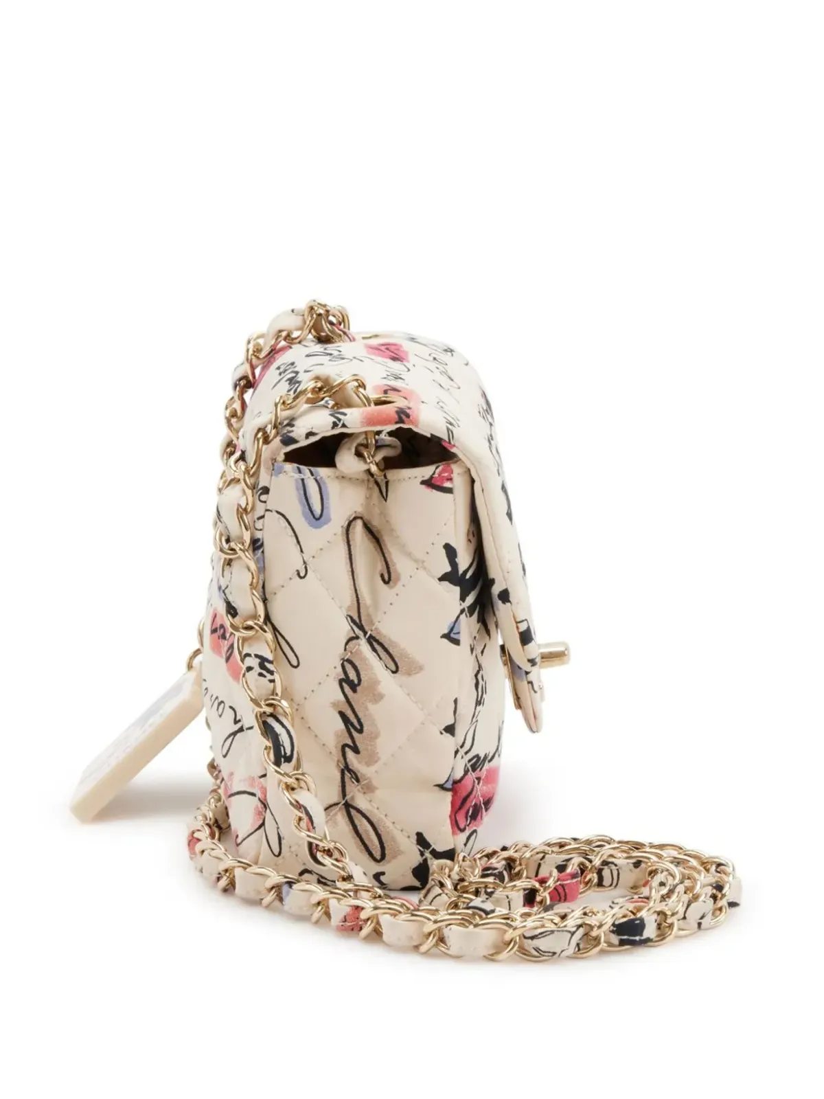 CHANEL ビンテージ 2006年 ミニ グラフィティ クラシック フラップ ショルダーバッグ - ニュートラルカラー - 画像4