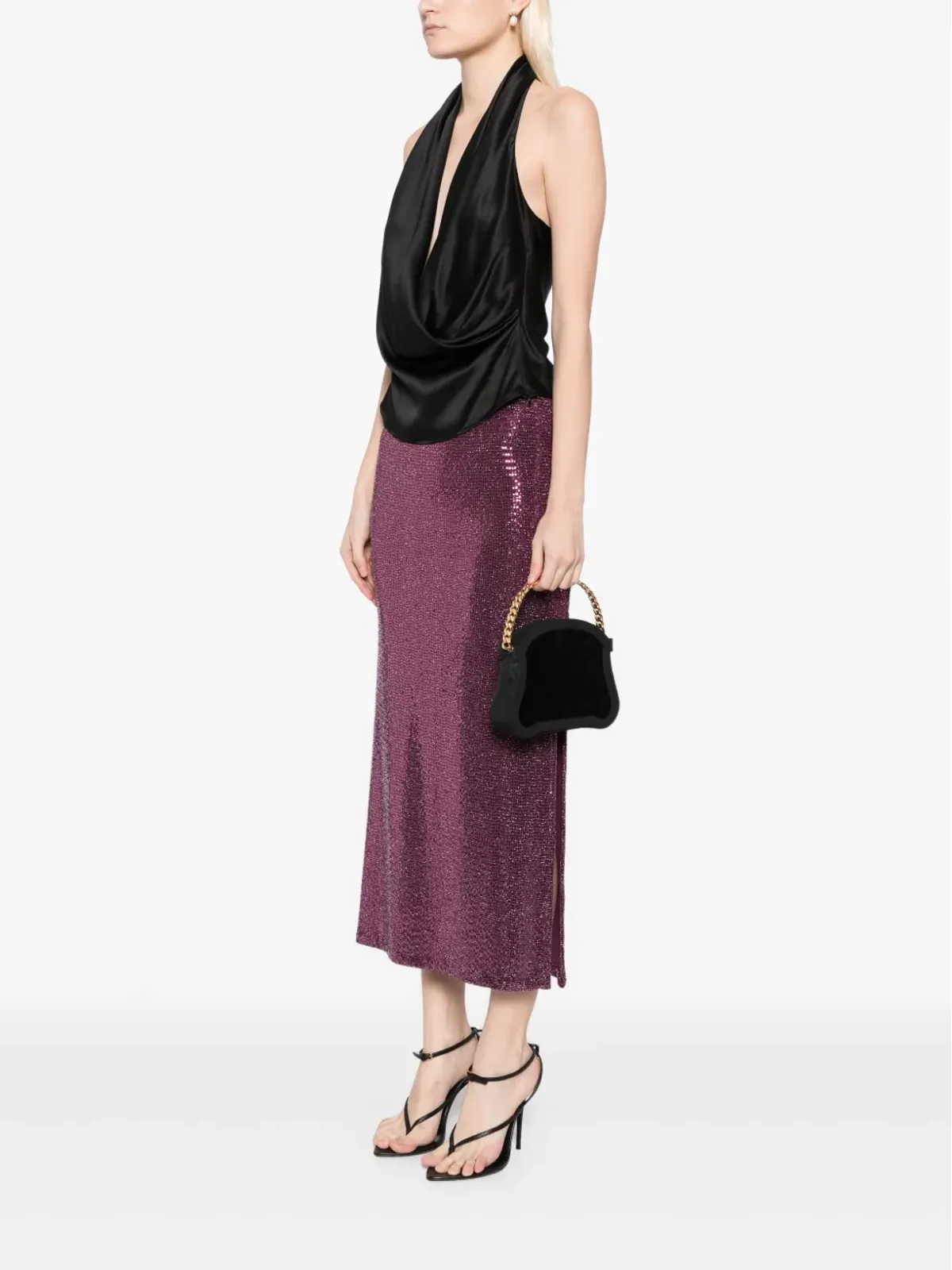 CHANEL ビンテージ 1980年代 ミナウディエール クラッチバッグ ブラック - 画像2