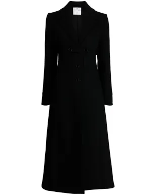 Courrèges シングルブレスト Aラインコート ブラック - サムネイル1