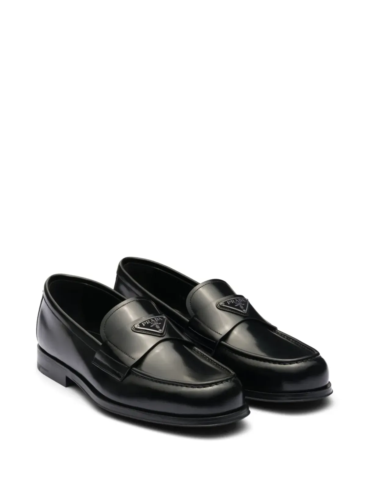 Prada トライアングルロゴ ブラッシュドレザー ローファー - 画像2