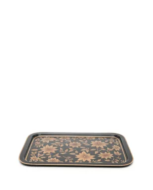 Les-Ottomans x Browns 花柄プリント鉄製トレイ（ブラック） - サムネイル2