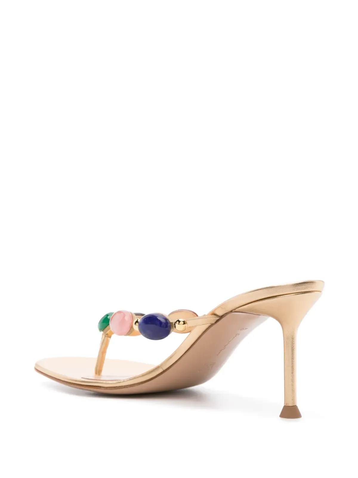 Gianvito Rossi シャンティ トング レザー ヒールサンダル - ゴールド - 画像3