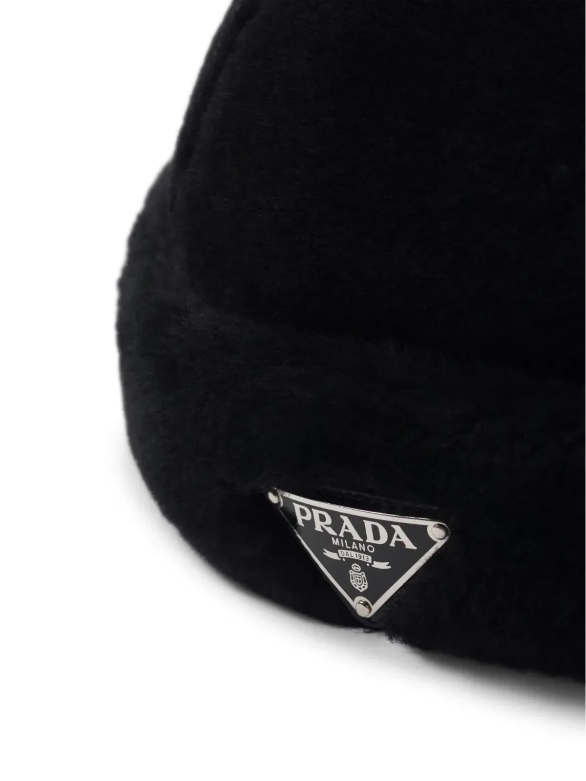 Prada トライアングルロゴ シアリング ハット ブラック - 画像3