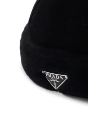 Prada トライアングルロゴ シアリング ハット ブラック - サムネイル3