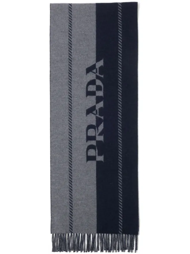 Prada Prada ロゴジャカード ウール スカーフの商品画像