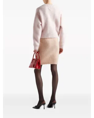 Prada ウール Vネック カーディガン ピンク - サムネイル3