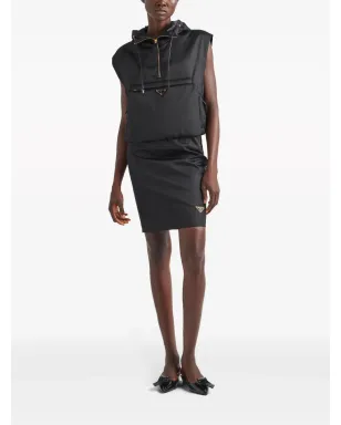 Prada Re-Nylon ペンシルスカート - ブラック - サムネイル2