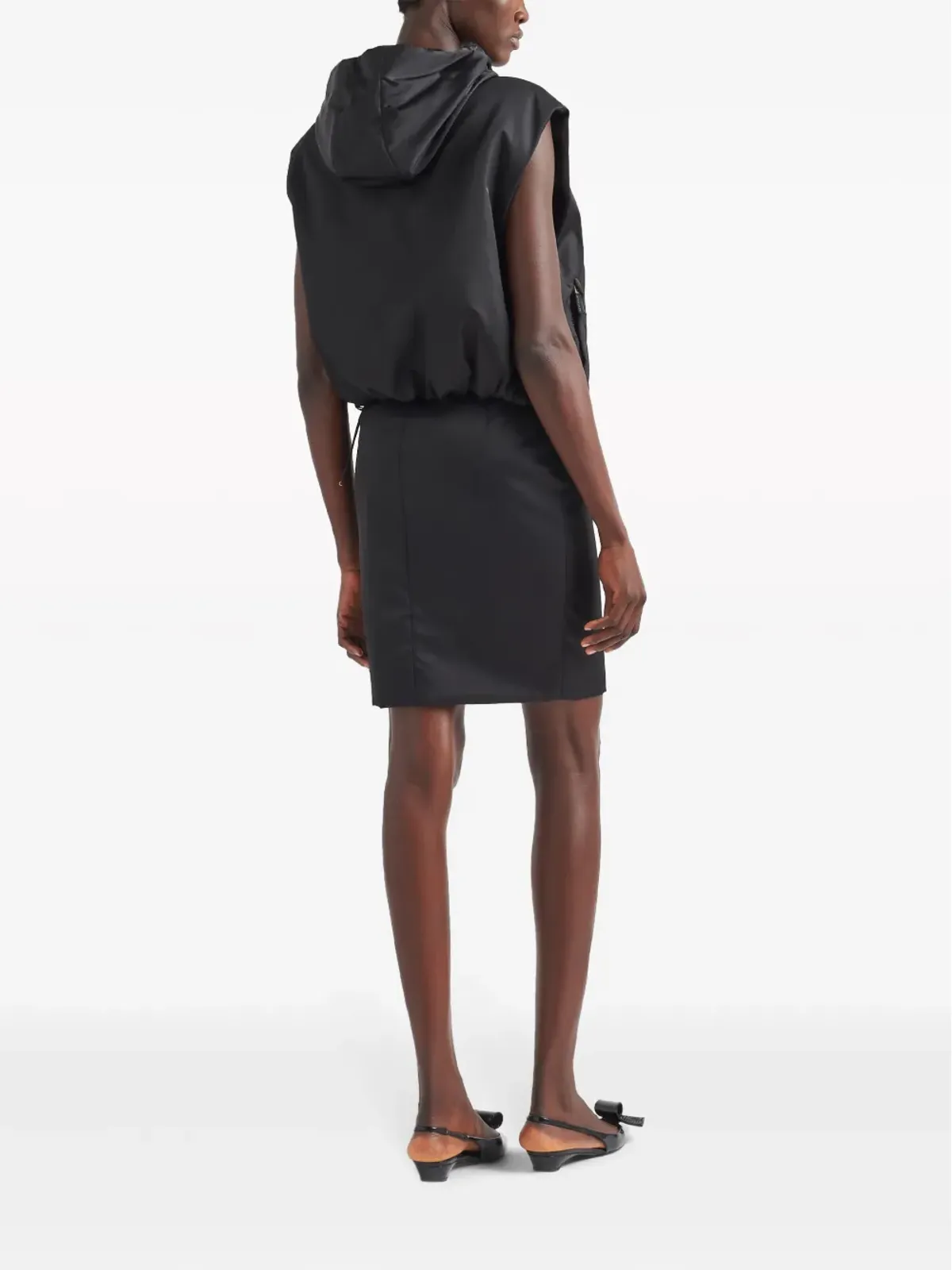 Prada Re-Nylon ペンシルスカート - ブラック - 画像3