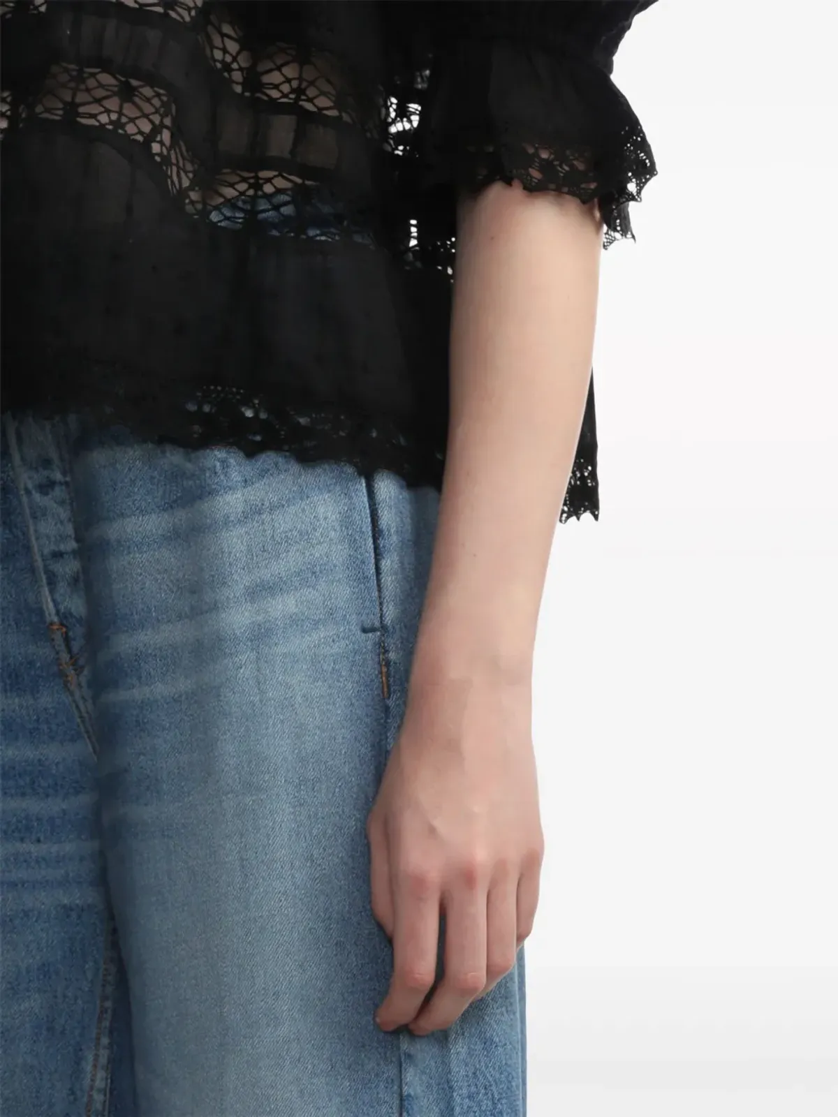 rag & bone ローガン ミッドライズ ワイドレッグジーンズ - 画像5
