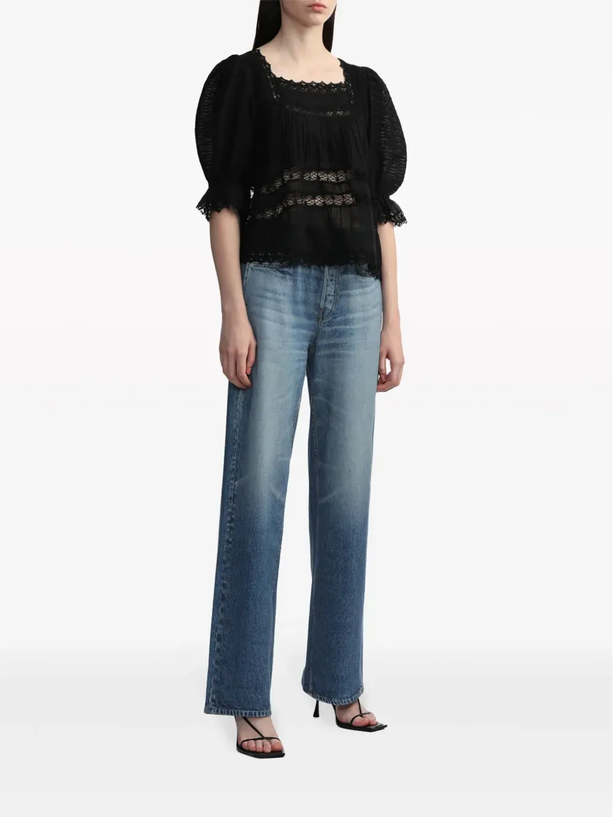 rag & bone ローガン ミッドライズ ワイドレッグジーンズ - 画像2
