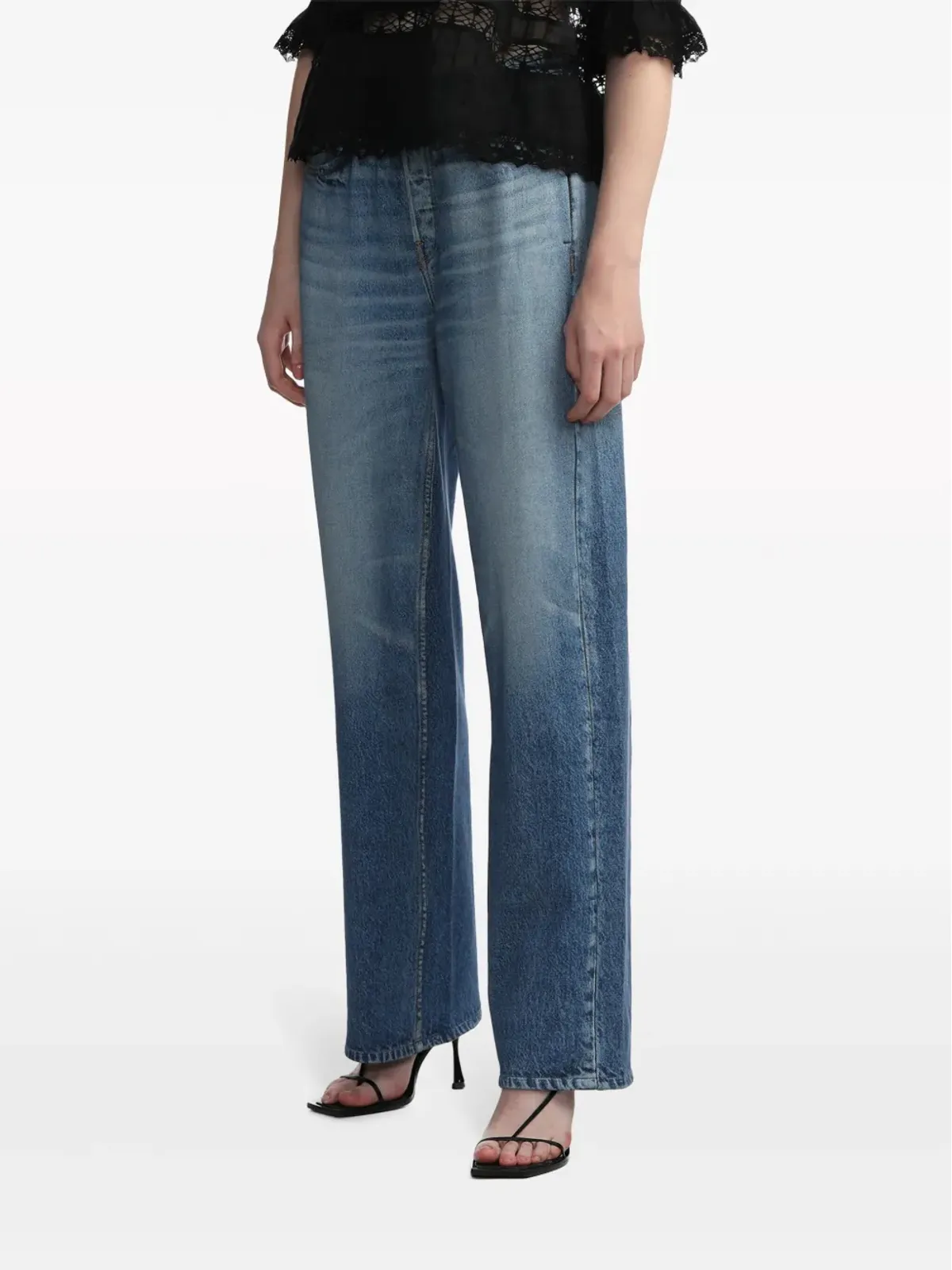 rag & bone ローガン ミッドライズ ワイドレッグジーンズ - 画像3