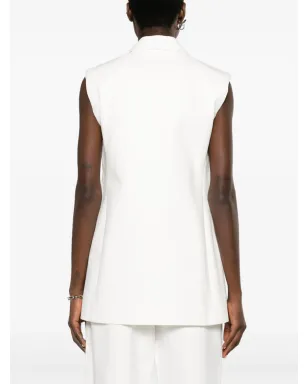 Jil Sander ベルト付きコットンウェストコート - White - サムネイル4