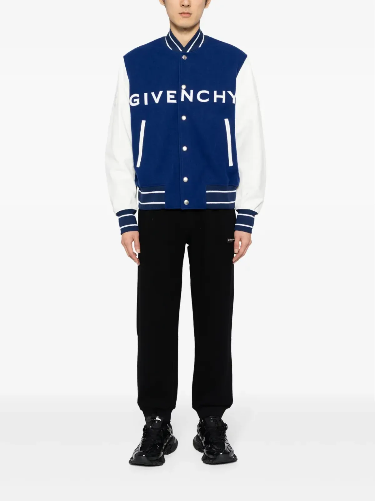 Givenchy ロゴアップリケ ウエストゴム トラックパンツ ブラック - 画像2