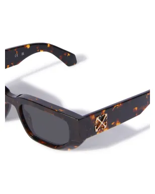 Off-White Eyewear グリーリー べっ甲風サングラス ブラウン - サムネイル2