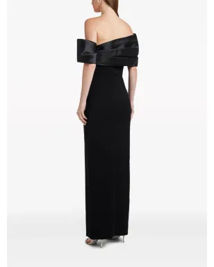 Solace London アレクシス オフショルダーマキシドレス ブラック - サムネイル4