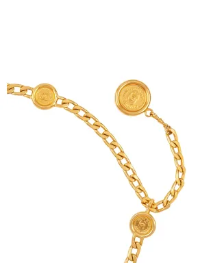 CHANEL ビンテージ 1980年代 ロゴメダリオン チェーンベルト - ゴールド - サムネイル2