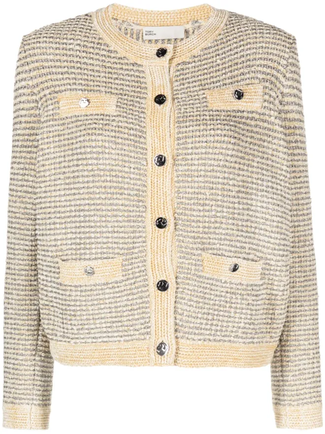Tory Burch Tory Burch カーディガン（メタリック糸ストライプ）の商品画像