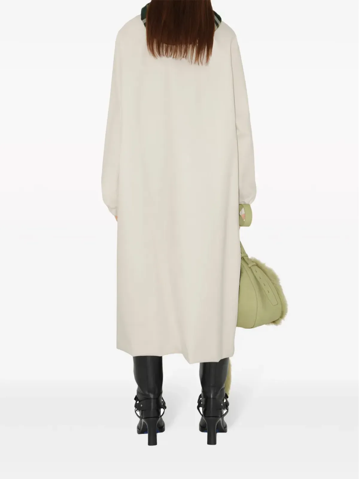 Burberry チェック柄フード付きギャバジンパーカコート - 画像4