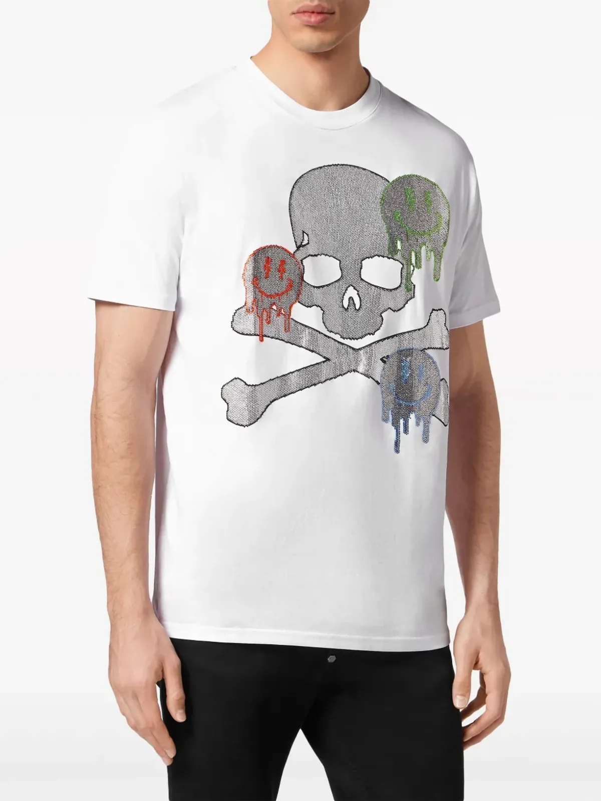 Philipp Plein スカル・スパンコール付き Tシャツ - ホワイト - 画像2