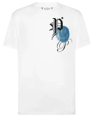 Philipp Plein ラインストーンロゴ コットンTシャツ - ホワイト - サムネイル1