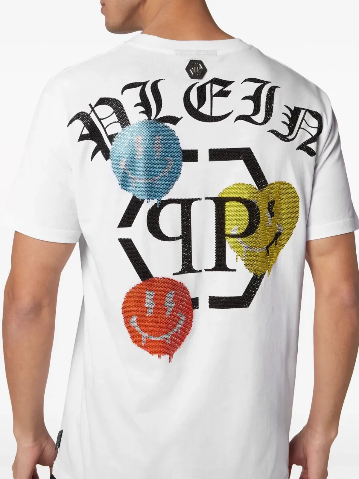Philipp Plein ラインストーンロゴ コットンTシャツ - ホワイト - 画像5