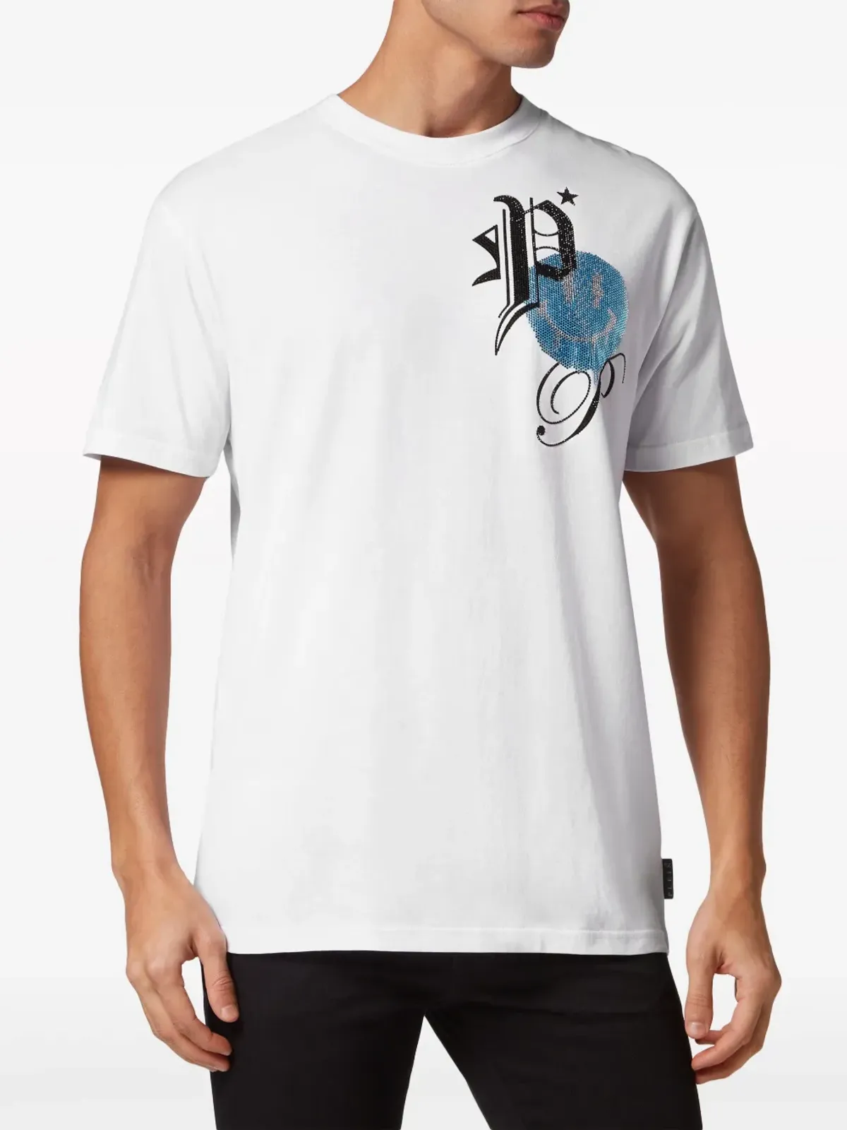 Philipp Plein ラインストーンロゴ コットンTシャツ - ホワイト - 画像3