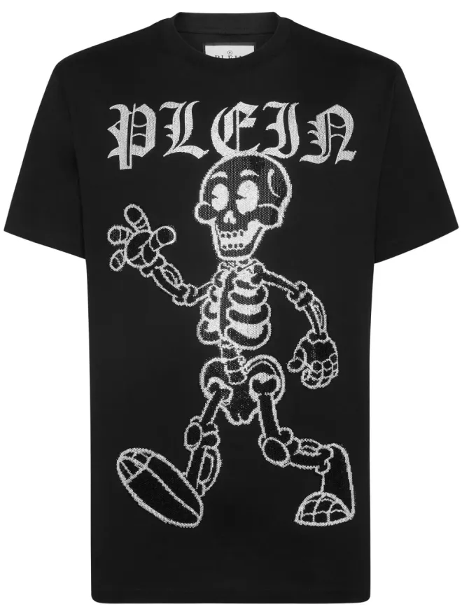 Philipp Plein Philipp Plein Skeleton studded Tシャツ - ブラックの商品画像