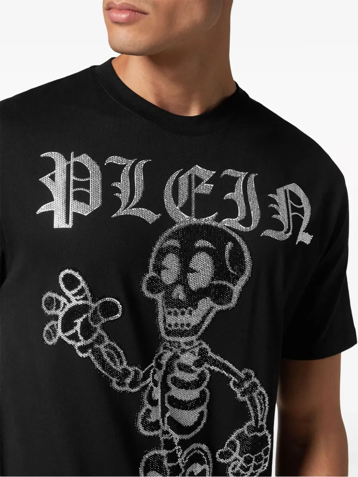Philipp Plein Skeleton studded Tシャツ - ブラック - 画像5