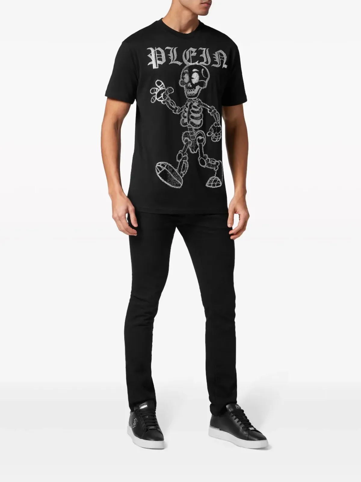 Philipp Plein Skeleton studded Tシャツ - ブラック - 画像2