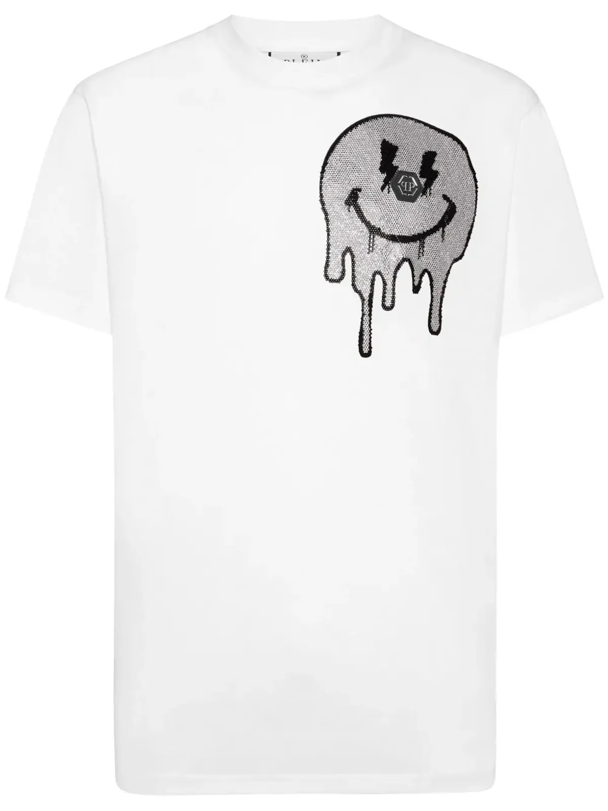 Philipp Plein スマイルスタッズ付きTシャツ ホワイト - 画像1