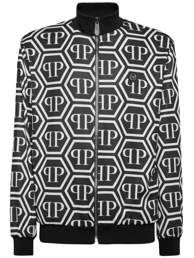 Philipp Plein Philipp Plein モノグラムプリント トラックジャケットの商品画像